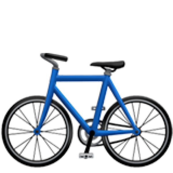 Emoji of a blue bicycle