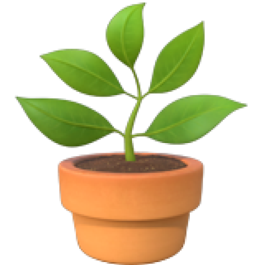 Emoji of a plant in a pot